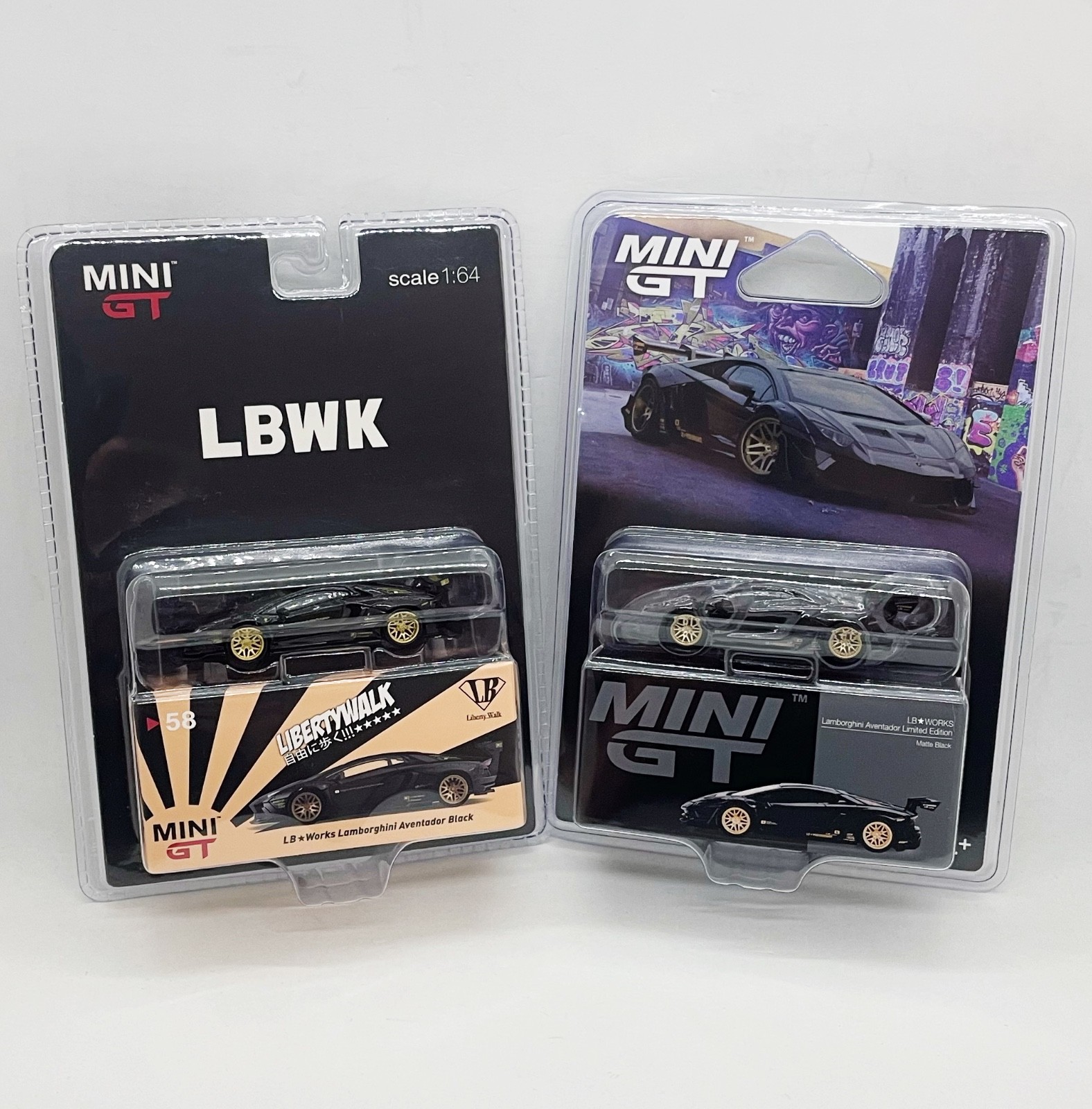 Voiture miniature Lamborghini Aventador Liberty Walk 1:64 MINI GT