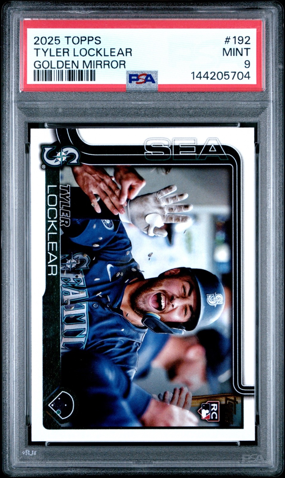 2025 Topps - Tyler Locklear #192 Golden Mirror Image Variation (RC) - PSA 9 