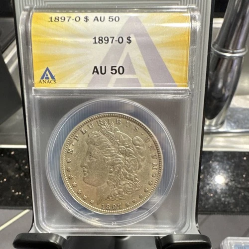 1897-O Morgan Silver Dollar ANACS AU 50 New Orleans $1 Coin