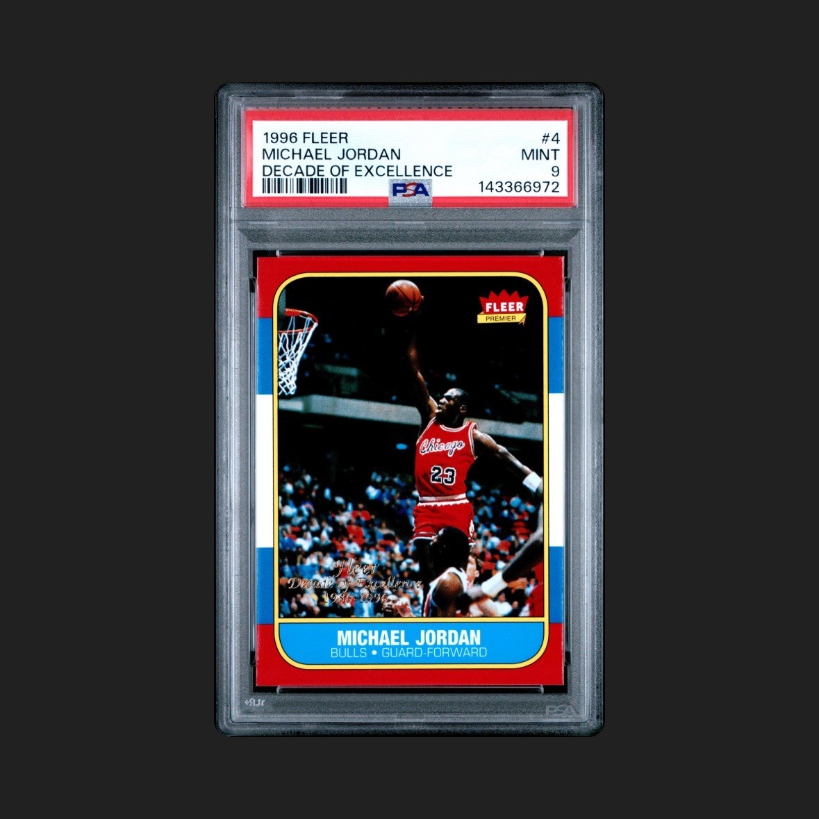 1996 Fleer Decade Of Excellence #4 Michael Jordan HOF PSA 9 MINT