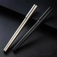 Fountain Pen 0.38mm Extra Fine Nib Extremely Black Metal Business Office Writing