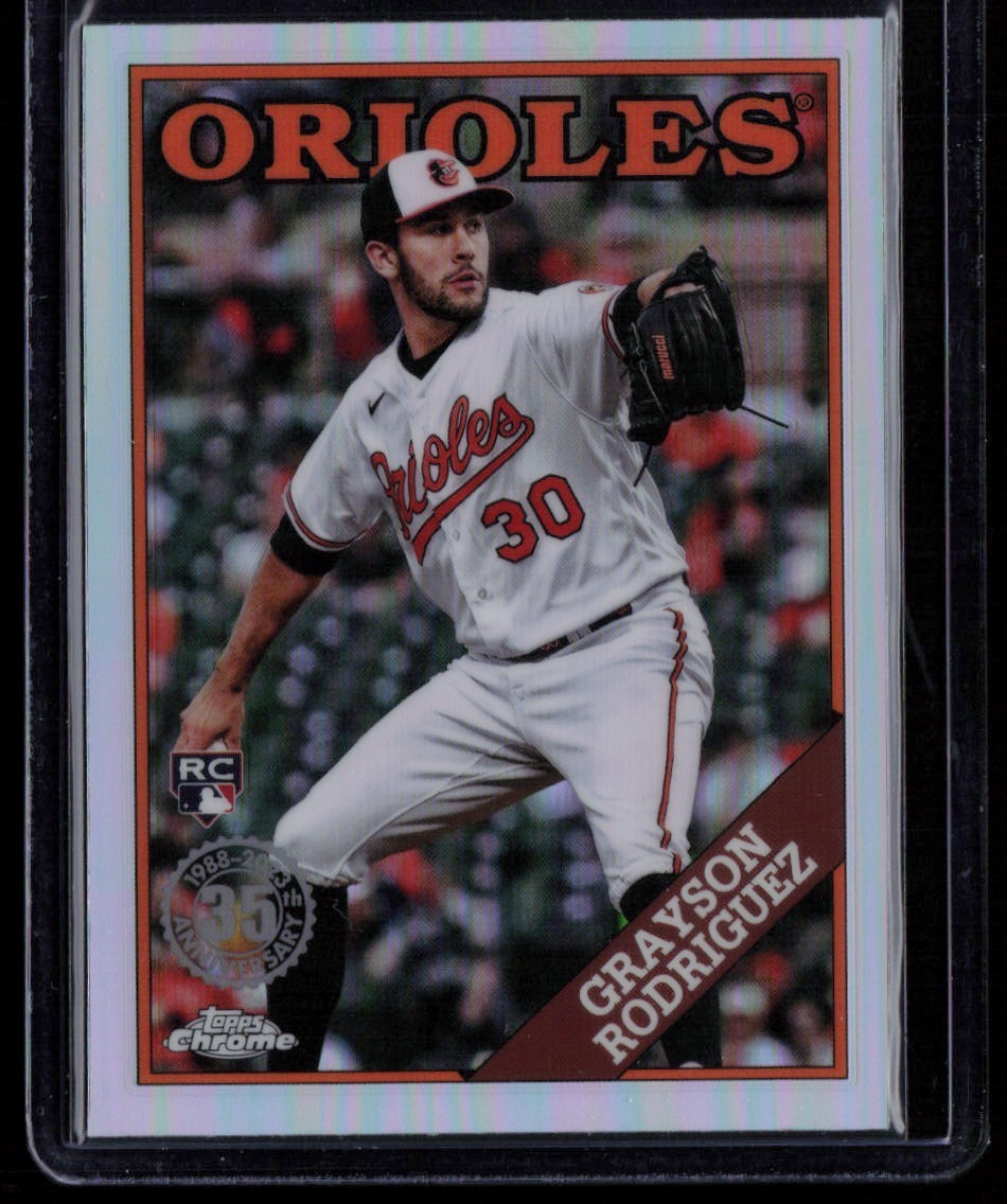 2023 TOPPS CHROME UPDATE GRAYSON RODRIGUEZ RC BALTIMORE ORIOLES #88CU-10 1988