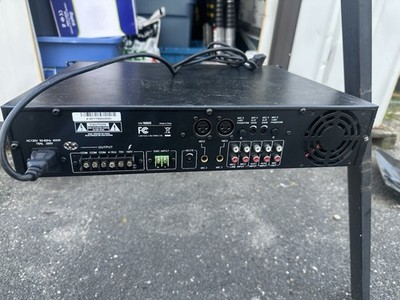 400W Power Amplifier Black Rack-Mount XLR RCA TRS Multiple Inputs Outputs