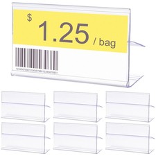 30 Pcs Label Holders Shelf Price Tag Display Stand Edge for Pricing