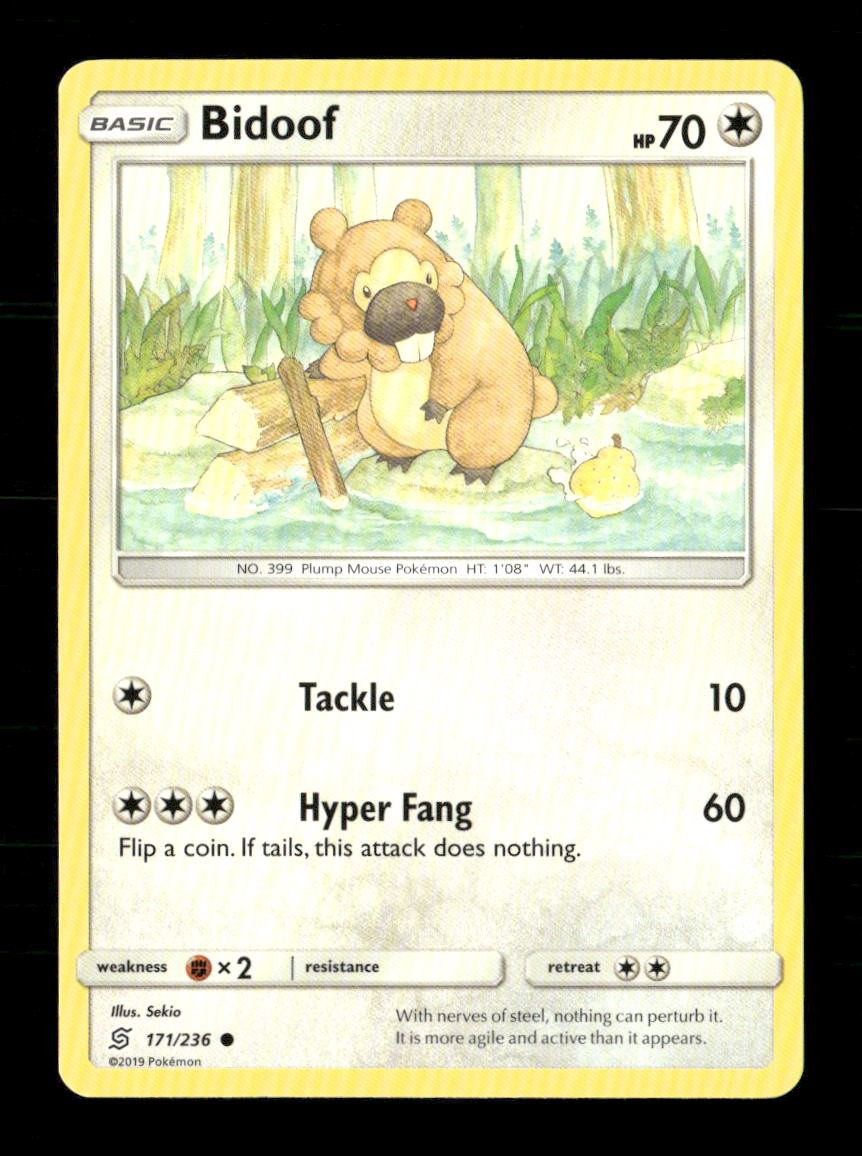 Bidoof 171/236 Unified Minds NM/M Pokemon