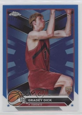 2023-24 Topps Chrome Blue Refractor 67/75 Gradey Dick #169 Rookie RC 1l2