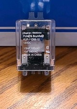 Potter Brumfield KUP-11D55-12 Ice Cube Relay 12 VDC 10 Amp DPDT Mounting Bracket