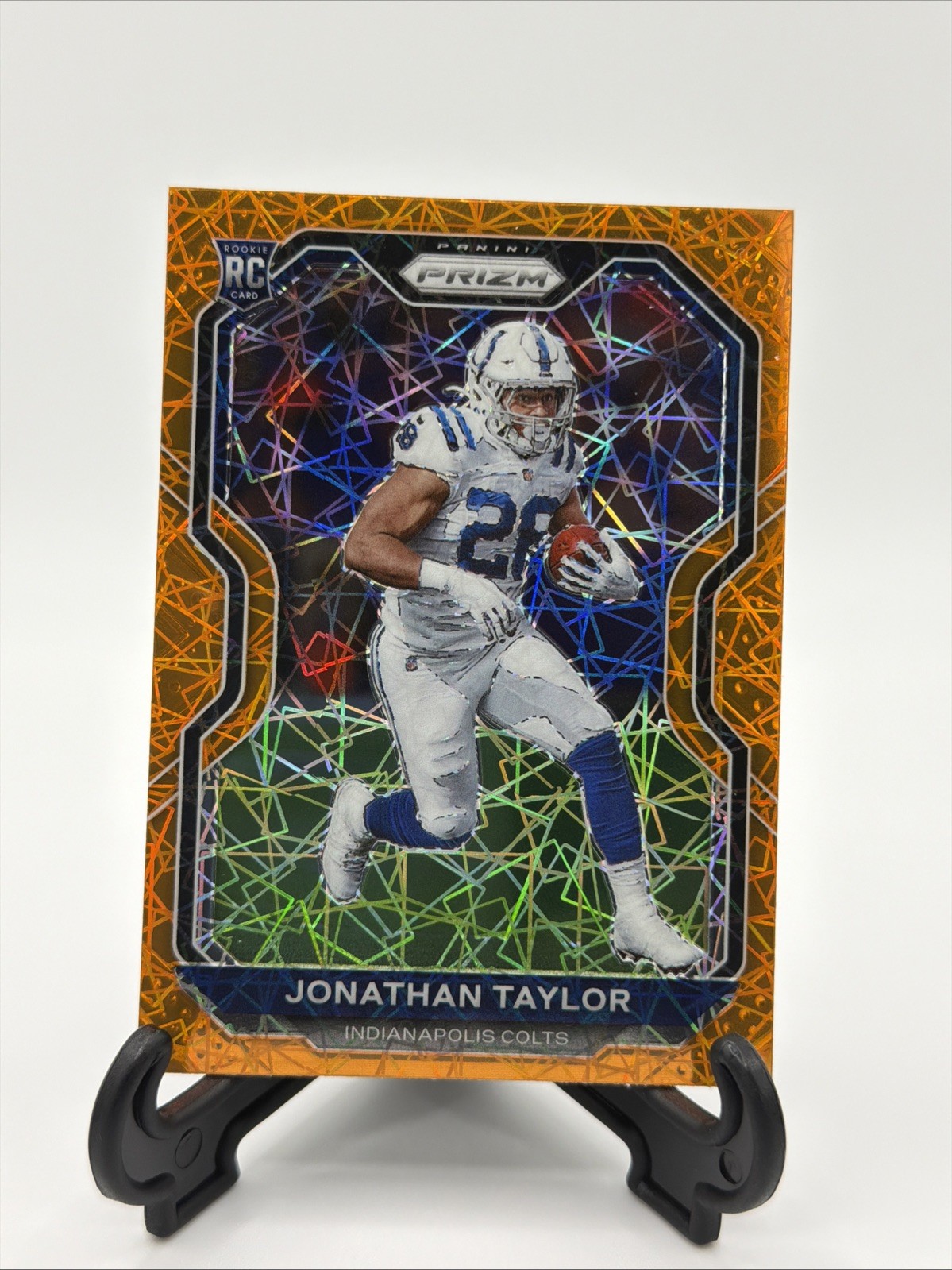 2020 Panini Prizm Rookie Jonathan Taylor Colts Orange Lazer Prizm #332 (RC)