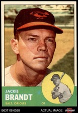 1963 Topps #65 Jackie Brandt Orioles 8 - NM/MT