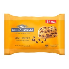 GHIRARDELLI Semi-Sweet Chocolate Premium Baking Chips Chocolate, 24 OZ Bag