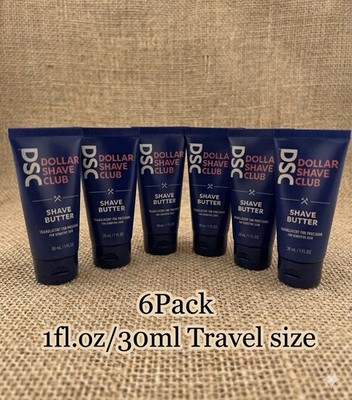 Lot 6 Dollar Shave Club Shave Air Travel Size Butter Shaving Cream Tubes 1fl.oz