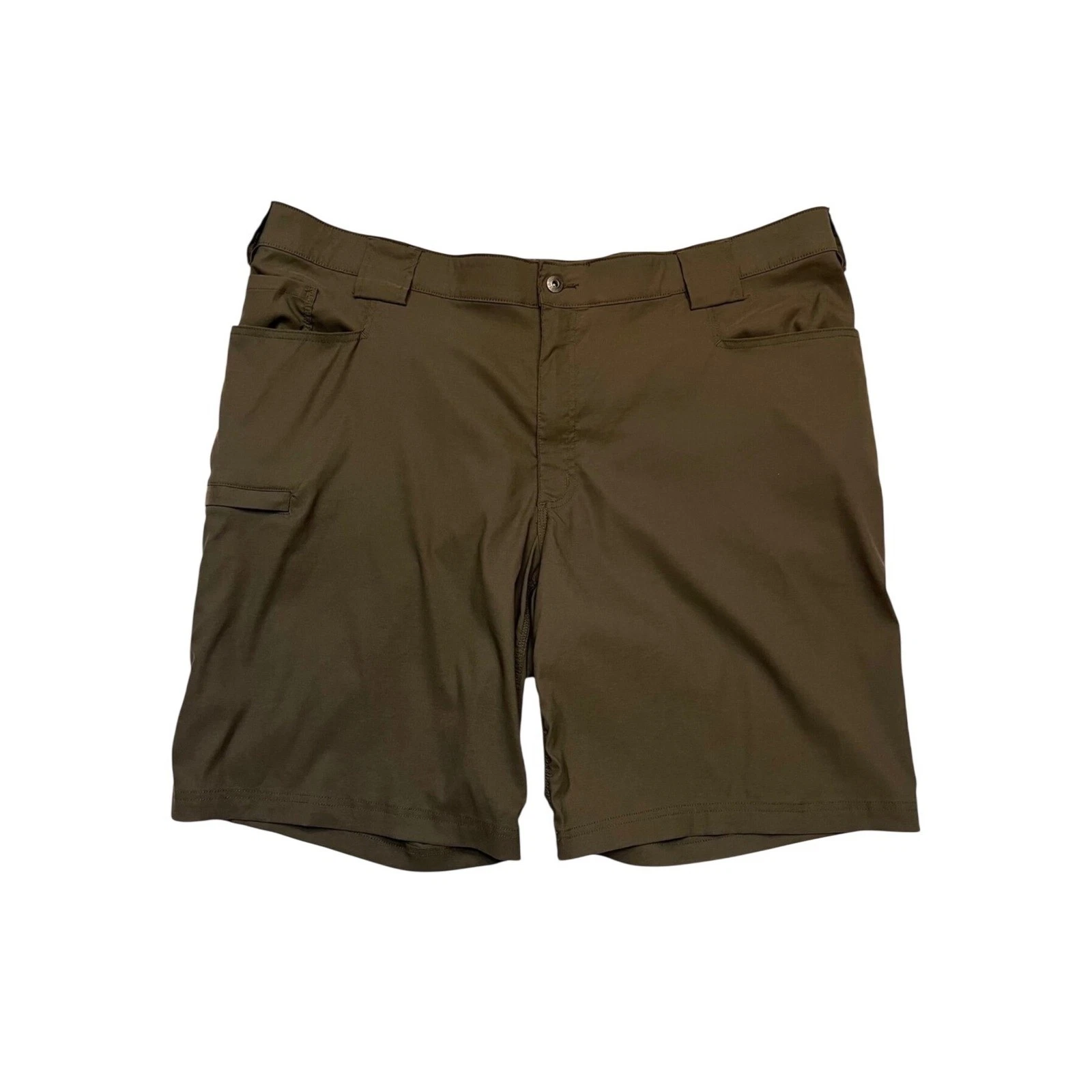 Duluth Trading Flex Dry Army Green Relaxed Fit Cargo Hiking Shorts Men's Size 46