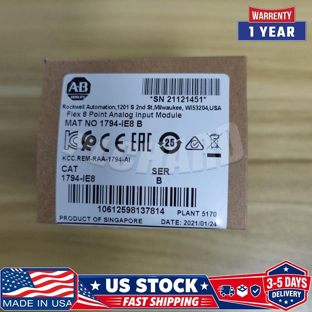 Allen Bradley 1794-IE8 AB 1794IE8 /B Flex 8 PointAnalog Input Module PLC