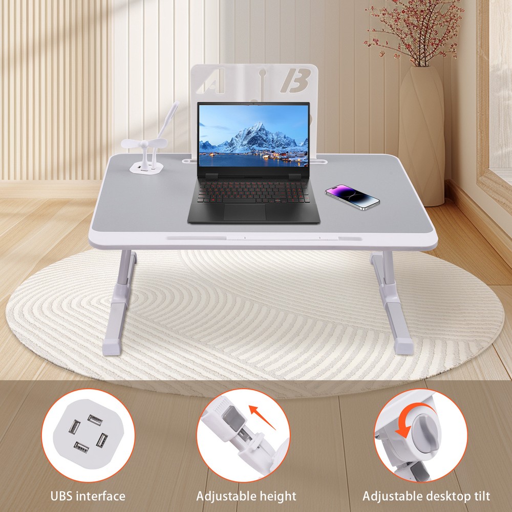 Ergonomic Aluminum Laptop Stand Adjustable Height Portable Riser Holder