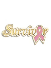 PinMart's Breast Cancer Survivor Pink Awareness Ribbon Enamel Lapel Pin