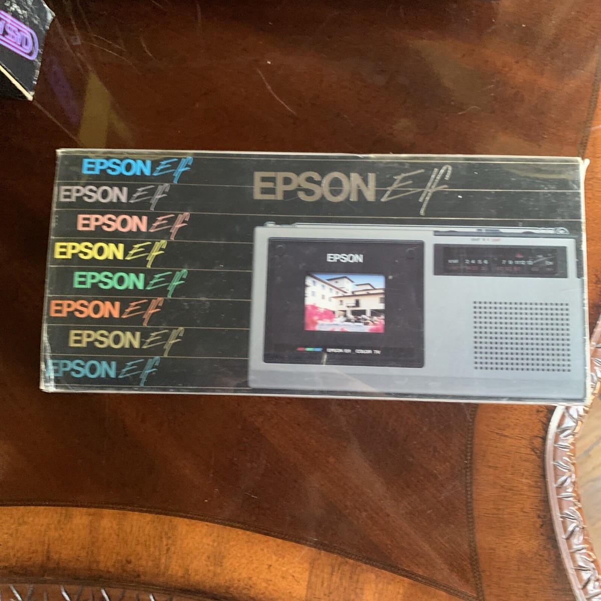 Vintage Epson Elf ET10 Pocket Portable Color TV Radio VHF UHF for