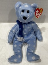 Ty Beanie Babies 1999 Holiday Teddy Bear Plush Toy - Blue