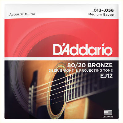 Daddario EJ12 | 013-056 | 80/20-Westerngitarren-Saiten | Akustikgitarren-Saiten