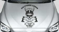 Aufkleber Auto Motorhaube Thor Hammer ODIN Wikinger Viking Helm Axt Totenkopf 70