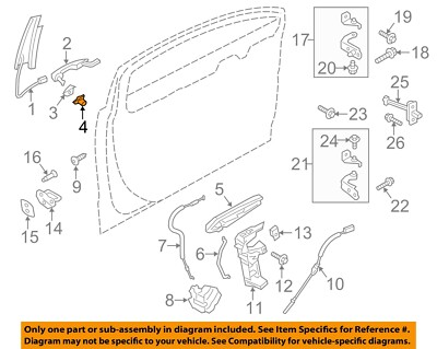 FORD OEM 13-23 Edge Front Door Lock Hardware-Lock Cyl Assy DS7Z5421991C