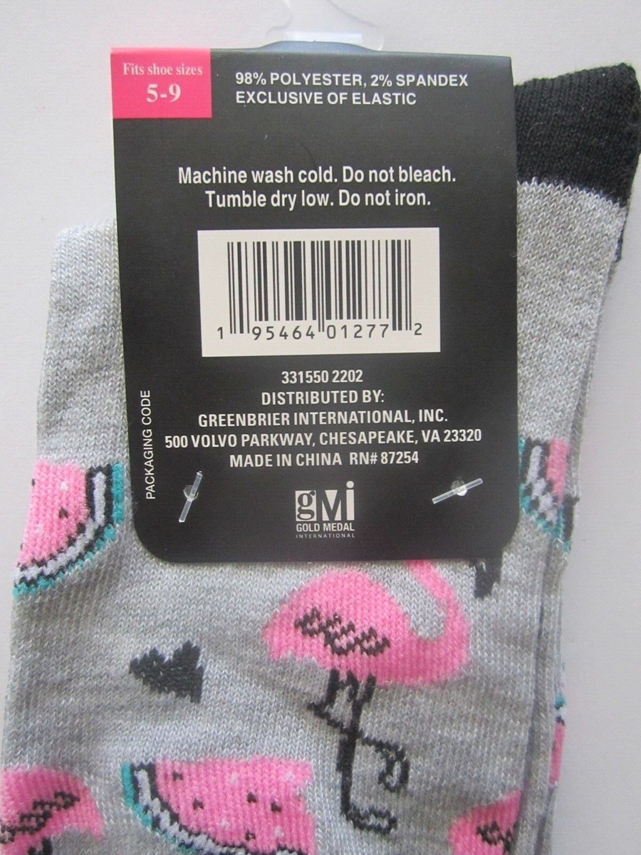 Beverly Hill Polo Club Fun Pink Flamingo Hearts Knee High Socks
