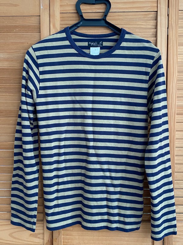 Agnes B HOMME  Striped cotton long sleeve T-shirt Size S (0) A.P.C.