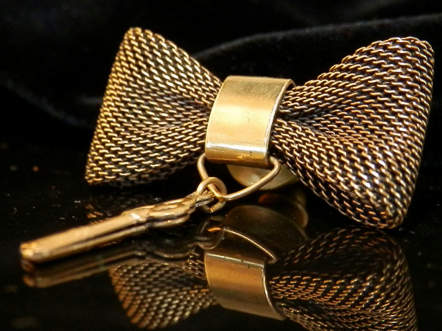 X Cute Vintage 40's Deco Mesh Bow Key Push Pin 125JL6 | eBay