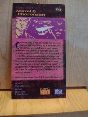 SANDMAN. #69. AZAZEL & CHORONZON 1994 SKYBOX TRADING CARD MC3. | eBay