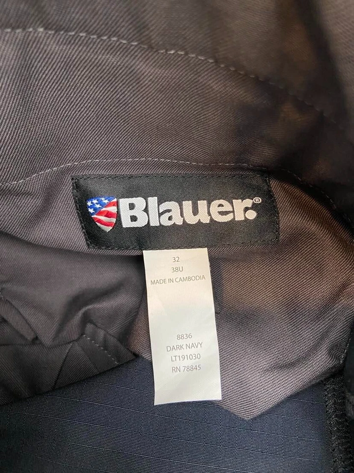 Nuevo Pantalón Operacional Azul Sin Dobladillo Azul Marino Oscuro Pantalones de Trabajo a Presión Para Hombre 33/36 Foto 3 de 4