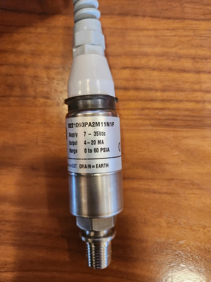 Setra 5221060PA2M11N1 Pressure Sensor, 0-60 PSI, 1/4 NPT, 4-20mA, 2' Cable (NOS) - Image 3 of 4