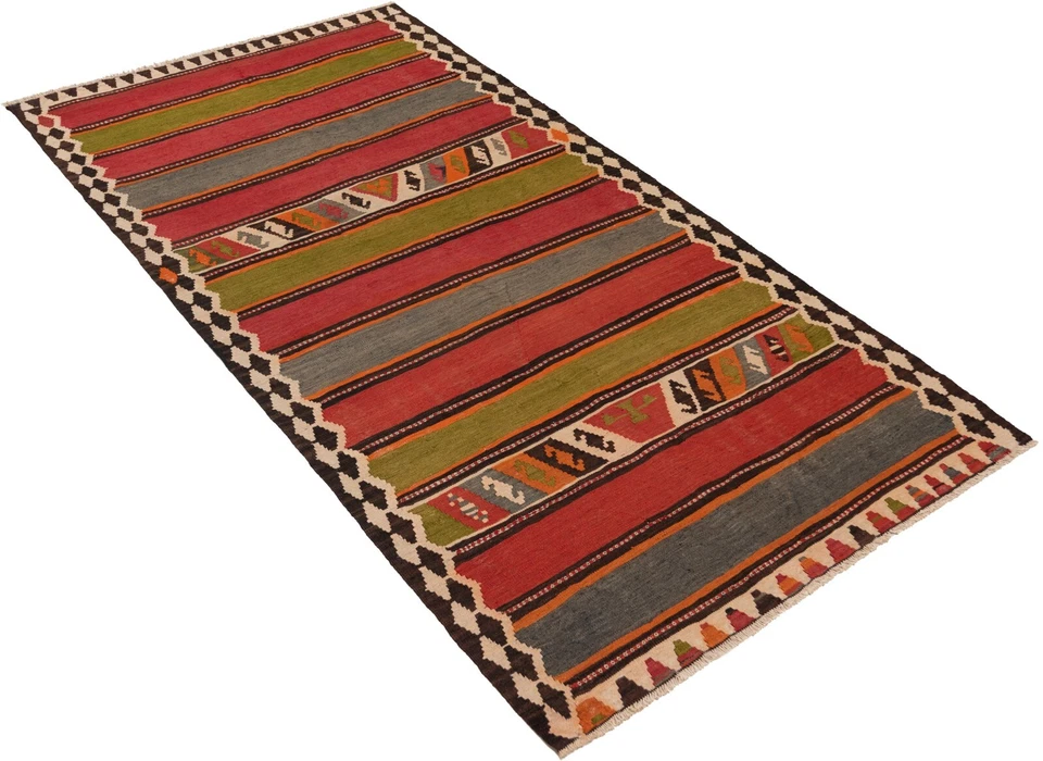 Kelim 305x157 cm Handgewebter Perserteppich Kilim Wolle Carpet Rug Orient Läufer - Bild 3 von 4