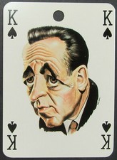 Humphrey Bogart Caricature Single Swap Wide Playing Card King Spades