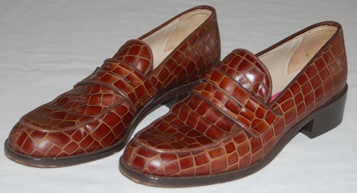 SusanBennis/WarrenEdwards brown alligator shoes. Hand made in Italy Susan Bennis Warren - Etsy main image 3
