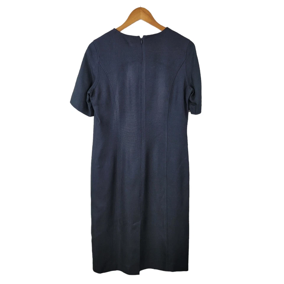 Vintage Doncaster Sheath Dress Size 8 Midi Alt party Evening LBD Silk Knit - Image 4 of 4