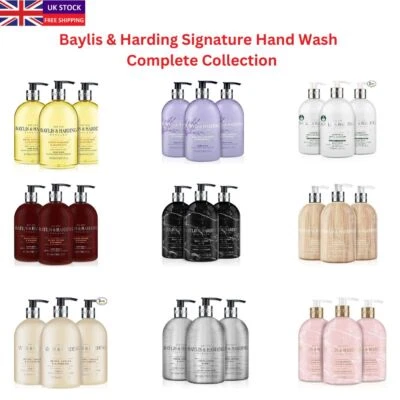 Baylis & Harding Hand Wash 500ml x 3 Liquid Soap Vegan Friendly Anti-Bacterial