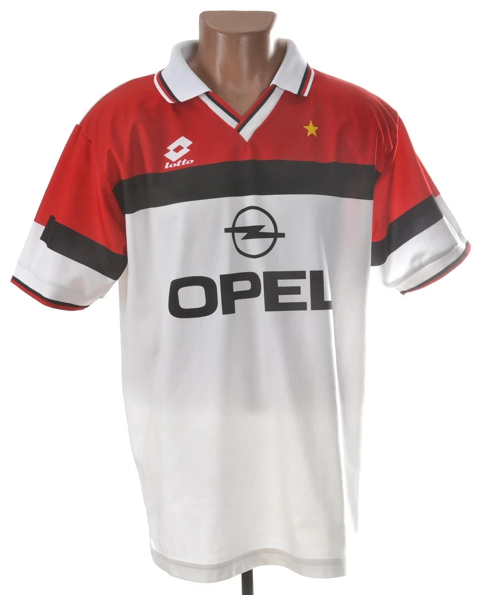 Maillot AC Milan Lotto Années 90 – Domicile Rouge Et Noir, N°8, Taille S