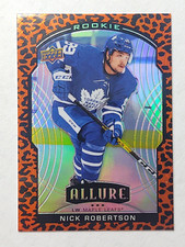 2020-21 UPPER DECK ALLURE LEOPARD NICK ROBERTSON RC ROOKIE ICE HOCKEY CARD #99