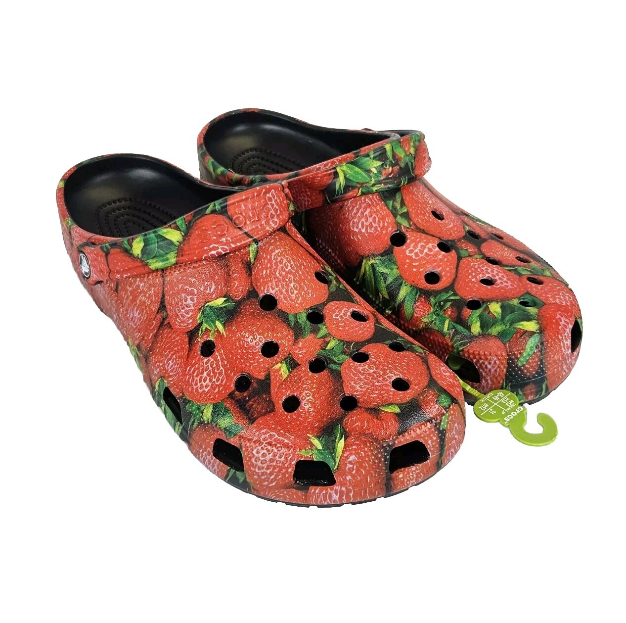 Mens 13 CROCS Hyper Real Strawberry New Eclectic Gardening Fruit