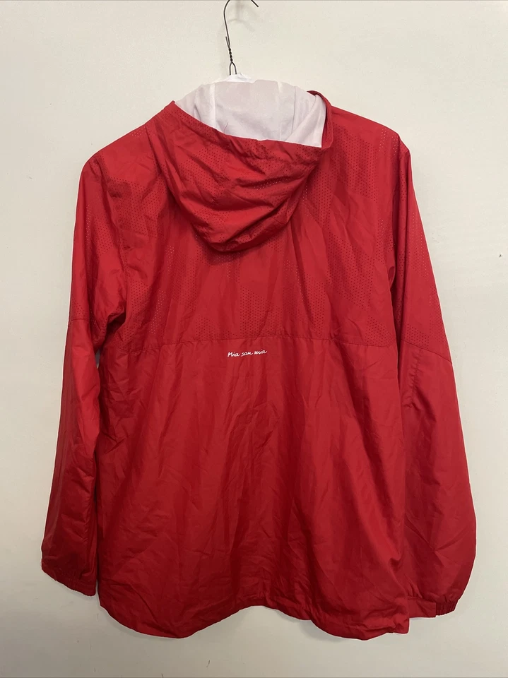 Adidas FC Bayern Munchen Full-Zip Hoodie Windbreaker Jacket Red Mens Size 100cm - Image 3 of 4