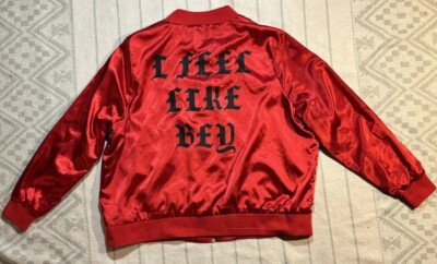 I Feel Like Bey Beyonce Queen Satin Bomber Jacket Kanye-Yeezy-Pablo-Style 2XL