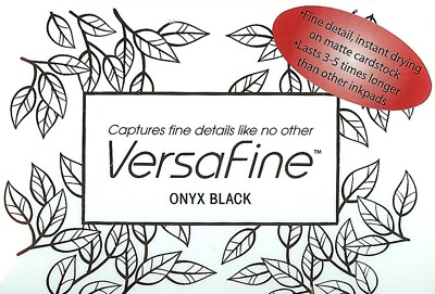 BLACK INK PAD VERSAFINE Pigment Ink Fine Details 3.5 x 2.5 inch Tsukineko NEW