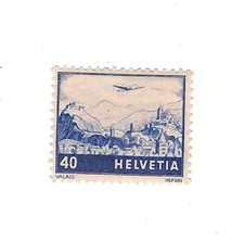 Swiss 1948 Airmail 40c Stamp