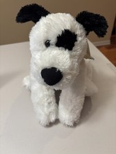 Toys R Us Animal Alley Plush Puppy Dog Black and White Stuffed Animal Toy