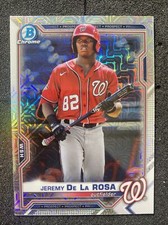 Jeremy De La Rosa 2021 Bowman Chrome Mega Box Mojo Refractor Rookie #BCP-248