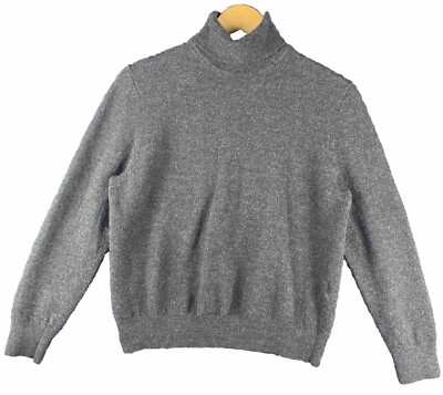 Merino Wool Turtle Neck Sweater Women’s L See Measurements Merona Gray 