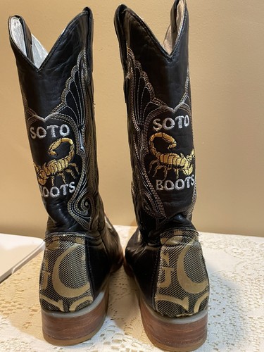 Soto Leather Scorpion Woman’s Boots Size 8.5 - Picture 9 of 12