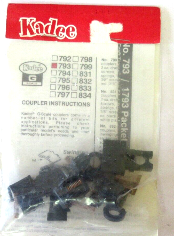 Kadee #909 Type E Large Offset Couplers With Truck Mount Gearboxes - For G Scale Model Trains