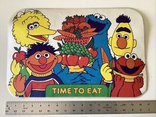 Vintage Sesame Street TIME TO EAT Double-Sided Activity Placemat 17" x 12" - USA