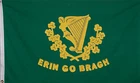 ERIN GO BRAGH FLAG HEAVY COTTON - IRELAND FOREVER - IRISH HARP