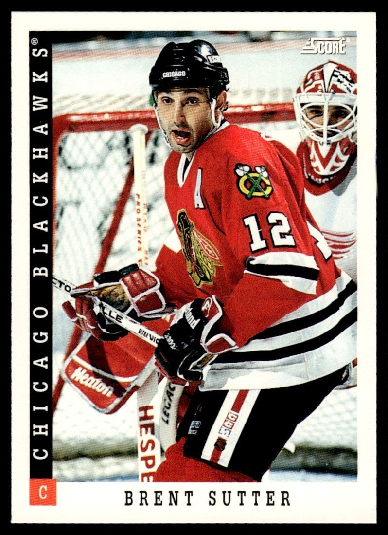 1993-94 Score Brent Sutter Chicago Blackhawks #44